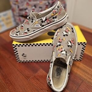 Vans Mickey Mouse Slip-On Shoes - Gray
